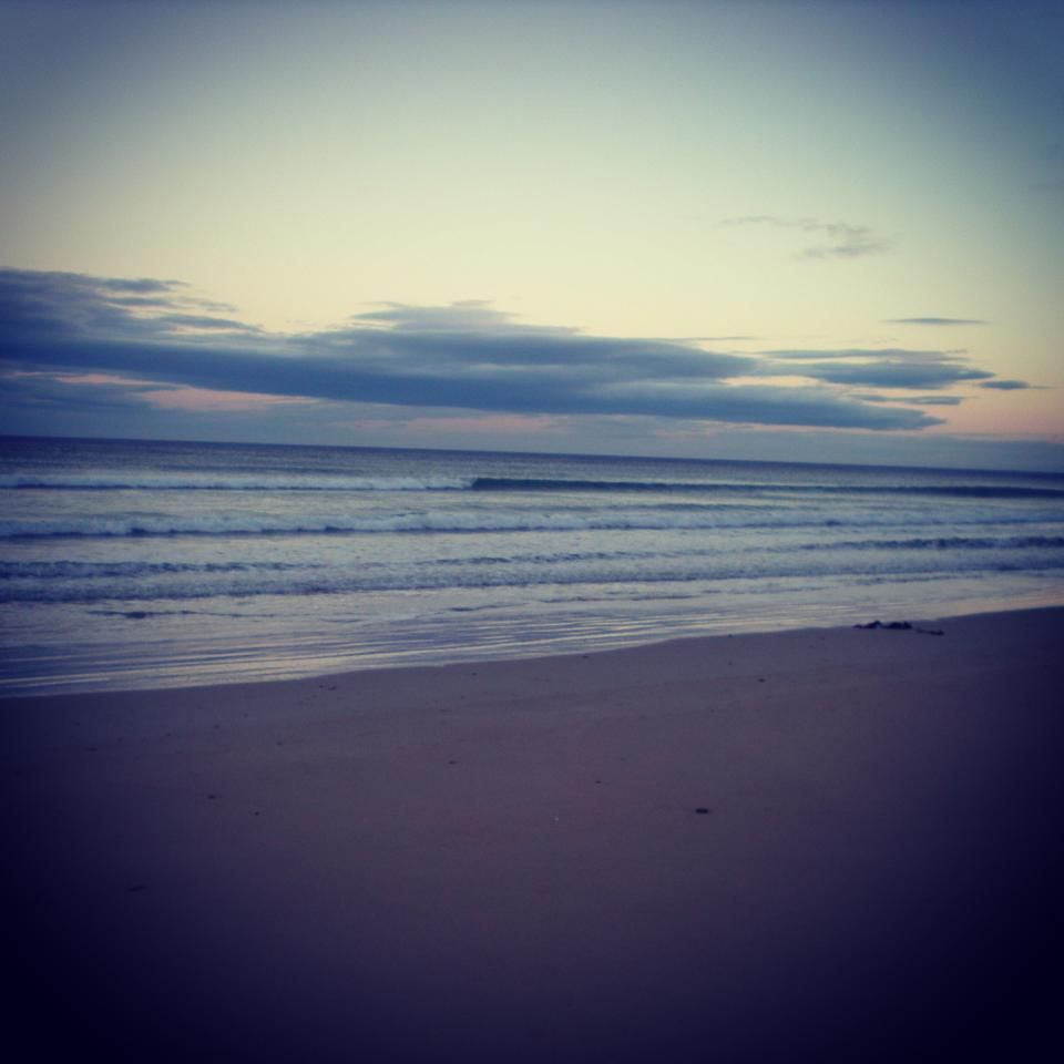 Torquay beach at sunset