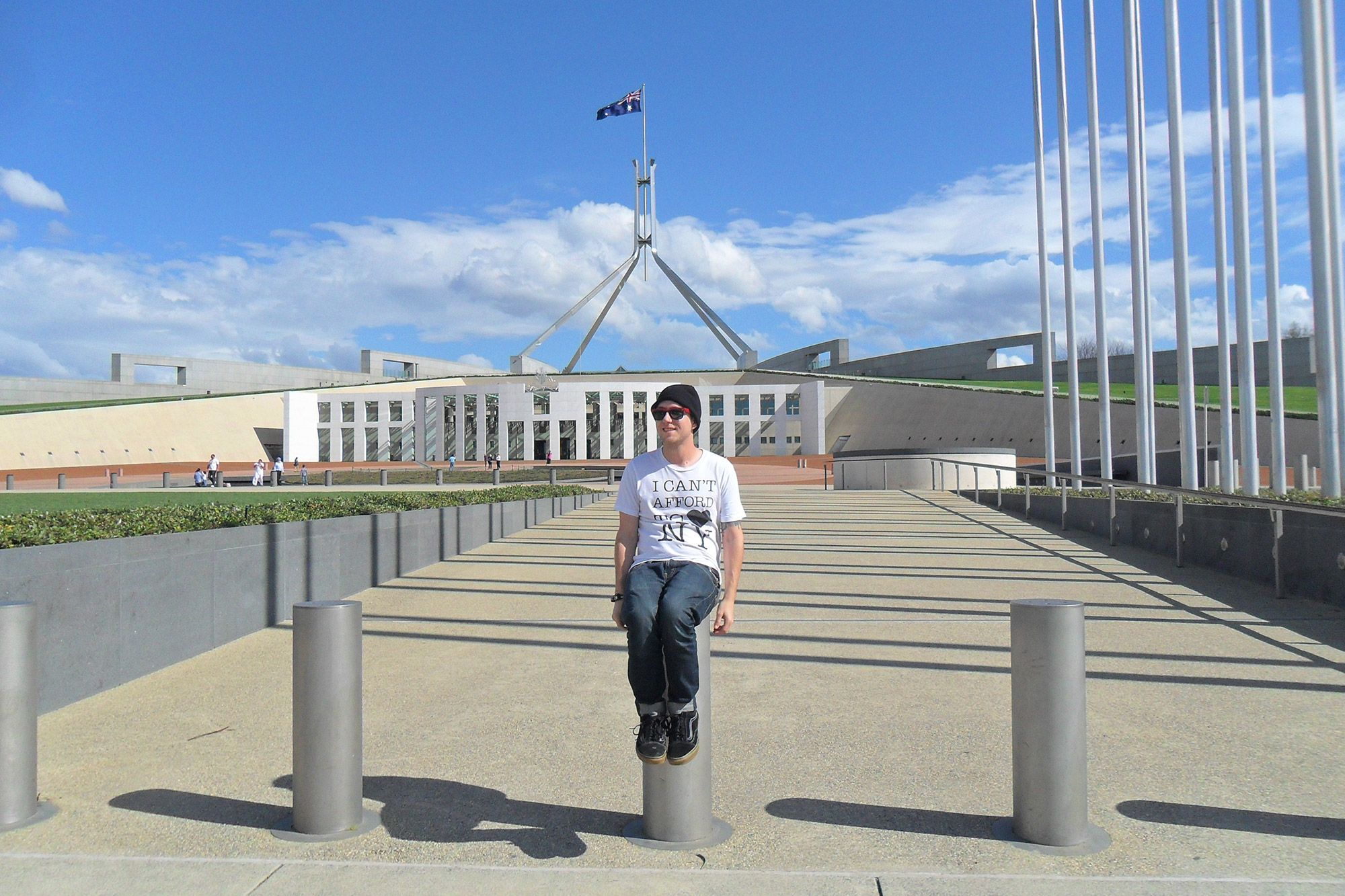 Me in front of the parliament building.
