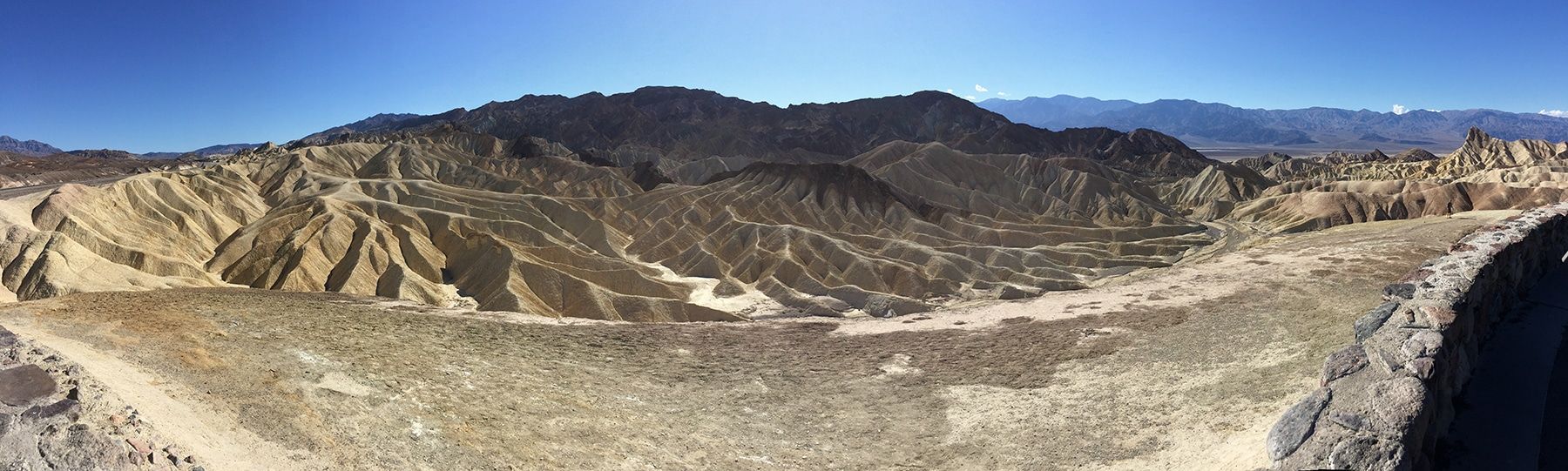 Sand Dunes from Zabriskie Point in Death Valley National Park