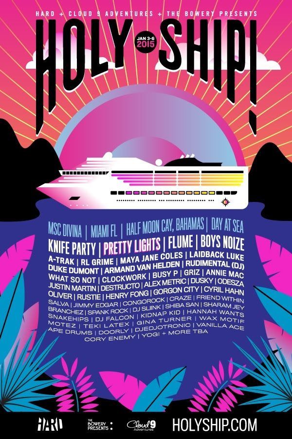 Poster of holy ship lineup 2015